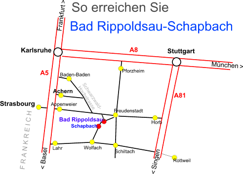 So kommen Sie nach Bad Rippoldsau-Schapbach