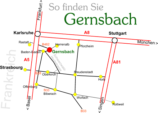 So finden Sie Gernsbach